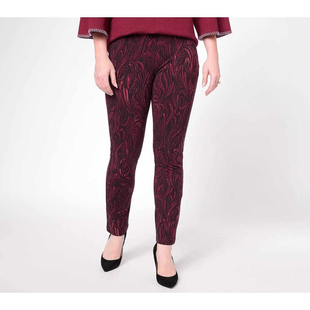 Susan Graver Women's Pants Sz XS Tall Weekend Premium Stretch Ava Slim Ankle
